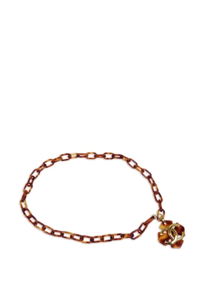 CHANEL Pre-Owned 1994 Clover chain belt - Brown