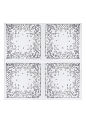 Destin paisley bandana scarf - White