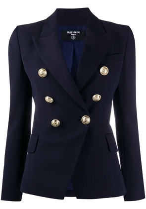 Balmain double-breasted fitted blazer - Blue
