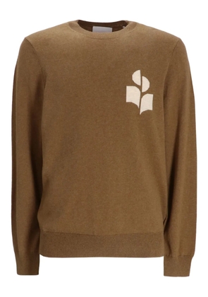 MARANT logo crew-neck sweater - Brown