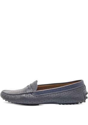 Tod's perforated leather loafers - Blue