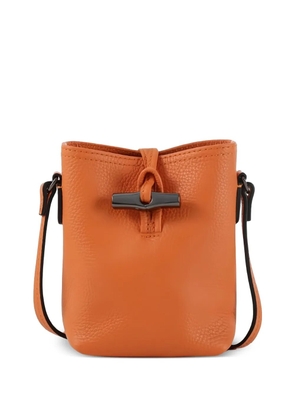 Longchamp Le Roseau leather shoulder bag - Orange
