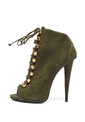 Giuseppe Zanotti Vintage leather heeled boots - Green
