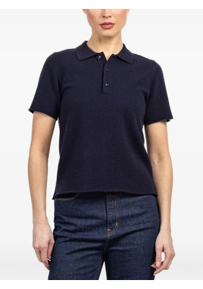 extreme cashmere short-sleeve polo top - Blue