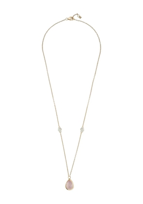 Mateo 14K yellow gold diamond and pink topaz necklace