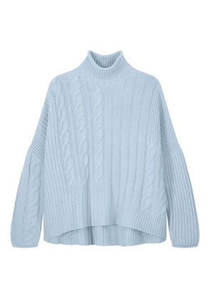 BOMPARD cable-knit high-neck sweater - Blue