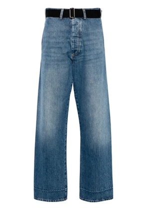 Plan C high-rise wide-leg jeans - Blue