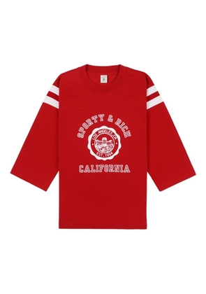 Sporty & Rich striped graphic top - Red