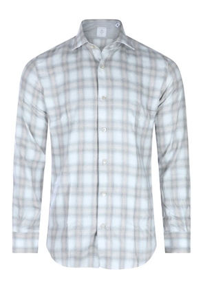 Eleventy checked shirt - Blue