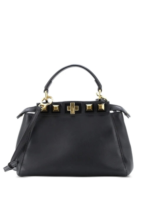 Fendi Pre-Owned Peekaboo Bag Leather with Studded Detail Mini satchel - Black