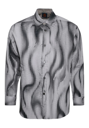 Casella Meyer pleated print shirt - Grey