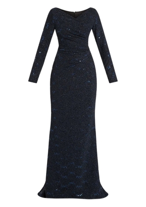 Talbot Runhof sequin-embellished maxi dress - Blue