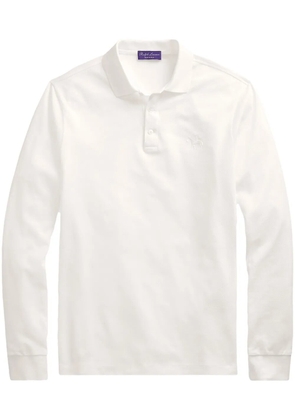 Ralph Lauren Purple Label Polo Pony-embroidered polo shirt - White
