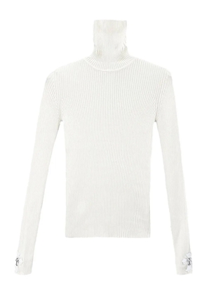 Chrome Hearts cross-patch roll-neck sweater - White