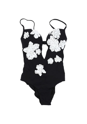 La Perla Sea floral-embellished swimsuit - Black