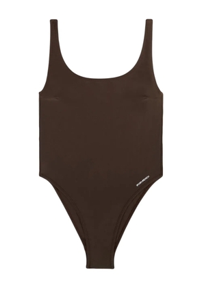 Sporty & Rich Carla logo-print swimsuit - Brown