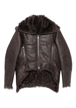 Rick Owens shearling zip-front jacket - Grey