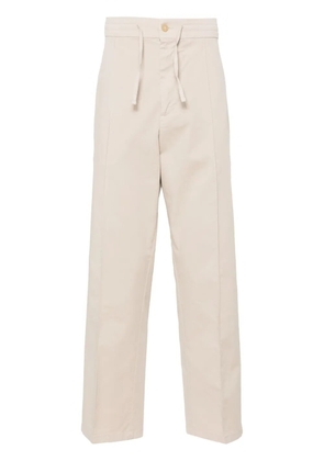 Canali drawstring-waist straight-leg trousers - Neutrals