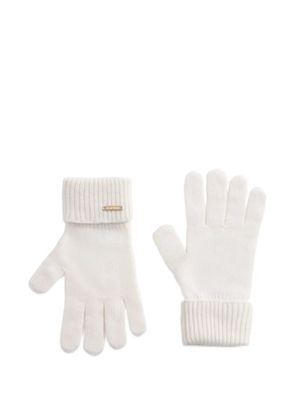 Woolrich ribbed-cuff cashmere gloves - White