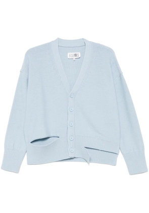 MM6 Maison Margiela cut-out detailed cardigan - Blue