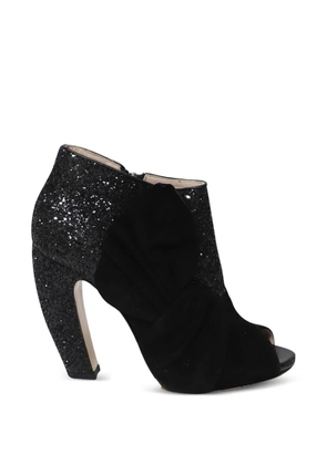 Miu Miu Pre-Owned glitter-detail pumps - Black