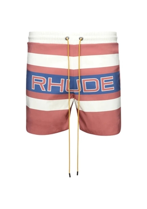 RHUDE Pavil striped racing swim shorts - Red