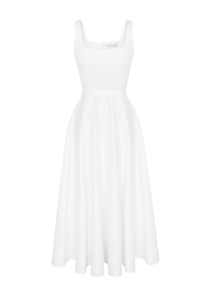 POST MERIDIEM decorated-bodice midi dress - White