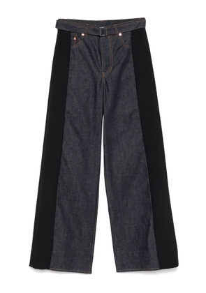 sacai belted jeans - Blue