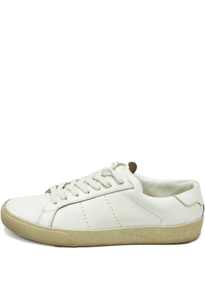 Saint Laurent Pre-Owned Court leather sneakers - White