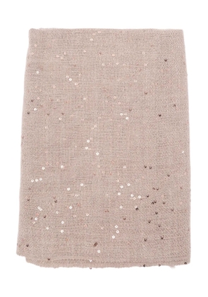 Brunello Cucinelli embellished scarf - Neutrals