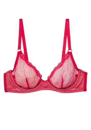 Fleur Du Mal sheer tulle demi bra - Red