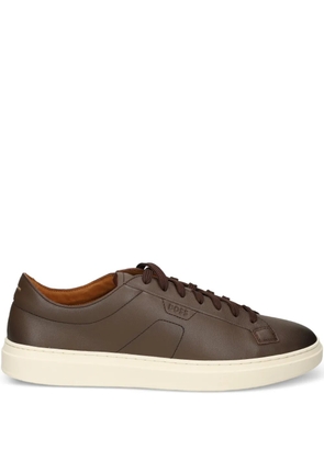 BOSS leather sneakers - Brown
