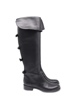 Valentino Garavani Pre-Owned bow-accent riding boots - Black