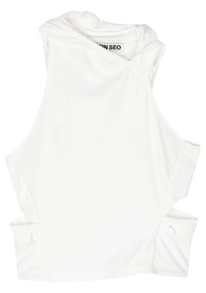 Hyein Seo Asymmetric cut-out top - White