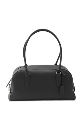 The Row medium India leather shoulder bag - Black