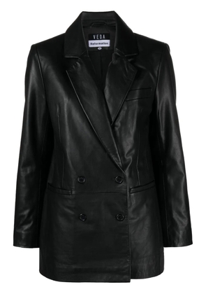 Reformation Veda Dalia leather blazer - Black
