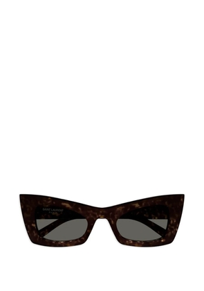 Saint Laurent Eyewear geometric-frame sunglasses - Brown