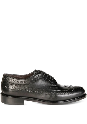 MORGILLO leather derby shoes - Black