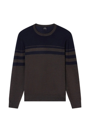 Armani Exchange striped crew-neck sweater - Brown