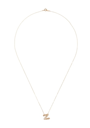 Charlotte Chesnais 18K yellow gold Z diamond necklace