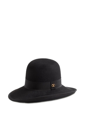 Valentino Garavani wide-brimmed felt hat - Black