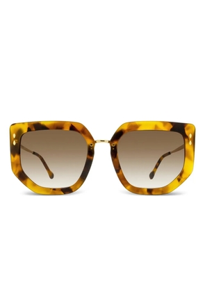 Isabel Marant Eyewear geometric-frame sunglasses - Brown