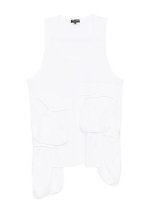 Comme des Garçons Homme Plus flap pocket vest - White