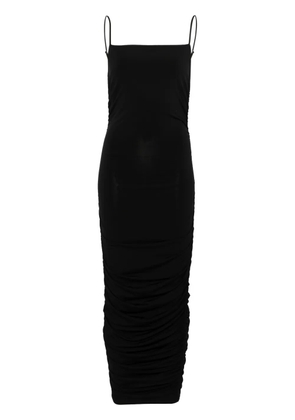 Michael Michael Kors ruched jersey midi dress - Black