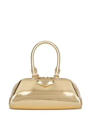 Givenchy mini Antigona East-West metallic tote bag - Gold