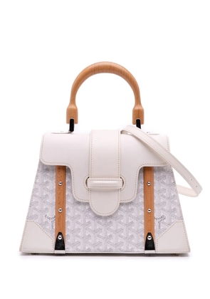 Goyard Pre-Owned 2017 Goyardine Saigon Structured PM satchel - White