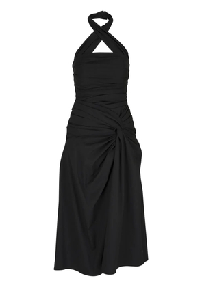 Carolina Herrera gathered halterneck dress - Black