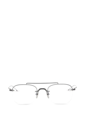 Thom Browne Eyewear browline frame glasses - Silver