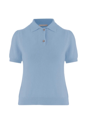 Allude button short-sleeves polo shirt - Blue