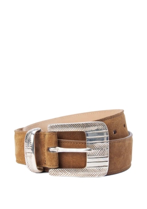 L'Agence Aya suede Western belt - Brown
